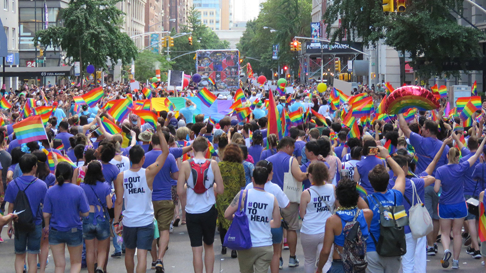 Ƶ Staff at LGBTQ Pride March in New York City